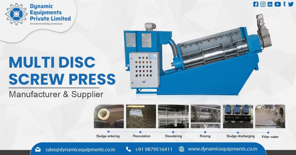 Sludge Dewatering Multi Disc Screw Press Manufacturer Dynamic