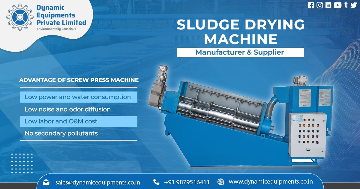 Supplier of Sludge Drying Machine in Maharashtra