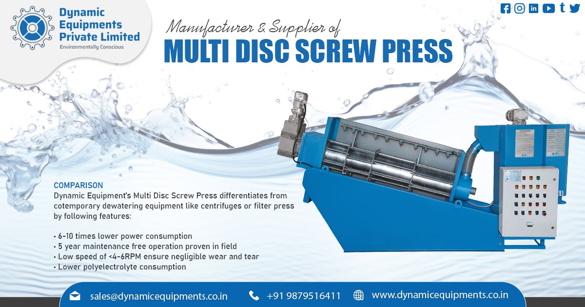 Multi Disc Screw Press | Manufacturer and Supplier