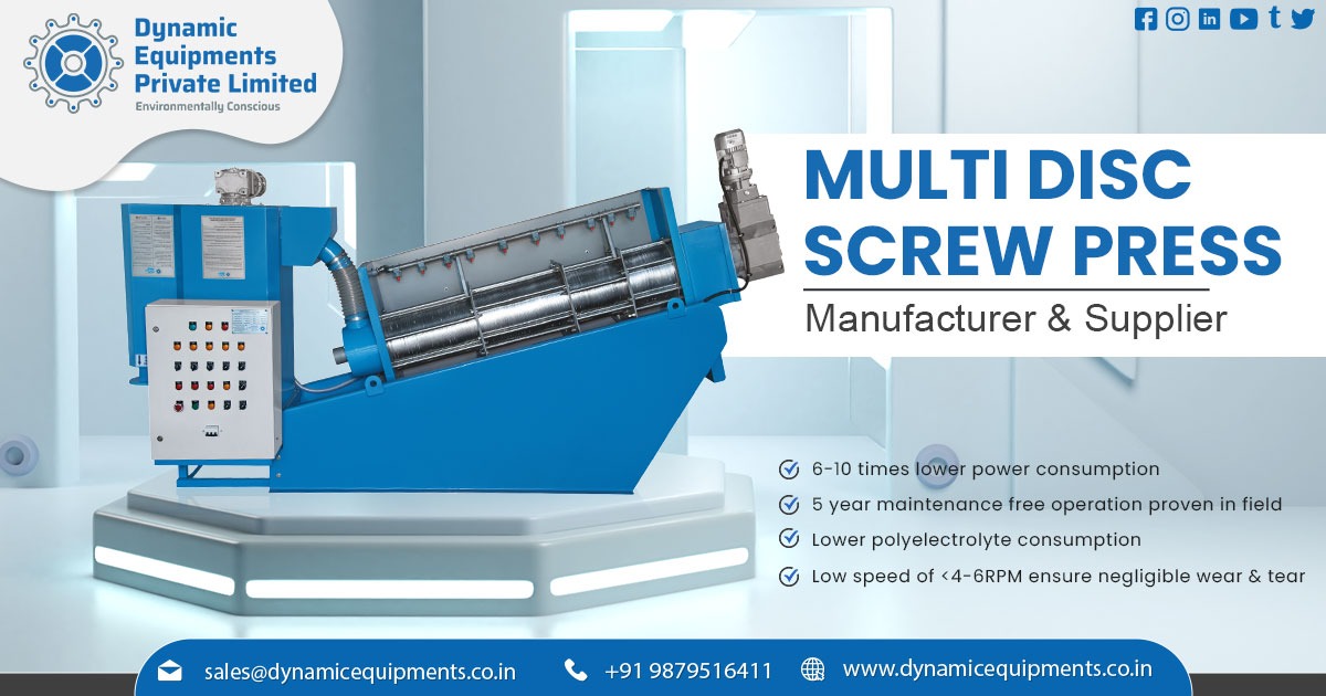 Multi Disc Screw Press Machine Manufacturer