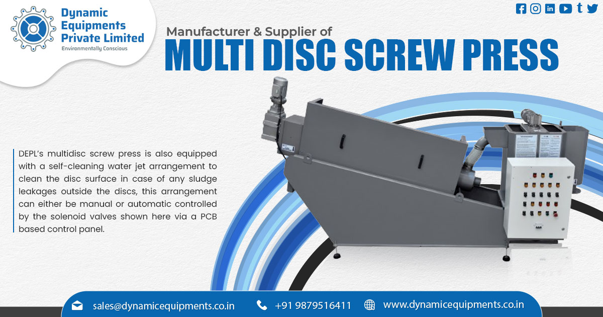 Manufacturer of SS Multi Disc Screw Press Machine