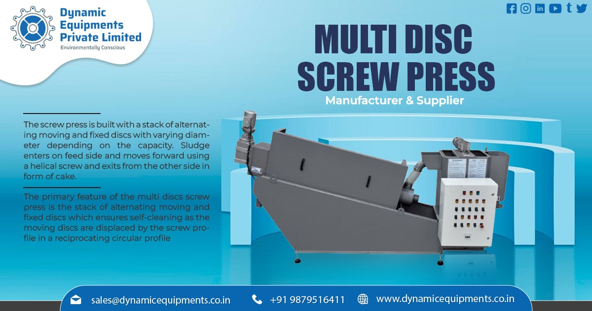 Multi Disc Screw Press Manufacturer and Supplier