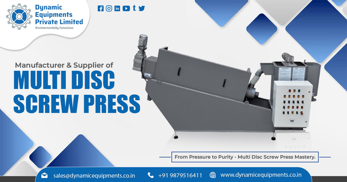 Stainless Steel Multi Disc Screw Press Machine Manufacturer