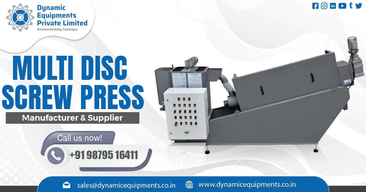 Manufacturer of Stainless Steel Multi Disc Screw Press Machine