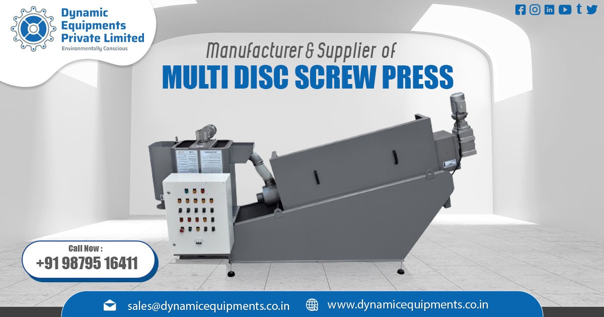 Supplier of Multi Disc Screw Press Machine