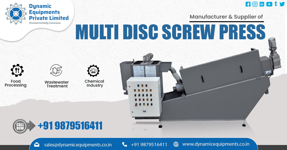 stainless steel multi disc screw press machine supplier in india