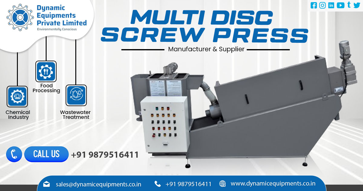 Stainless Steel Multi Disc Screw Press Dewatering System