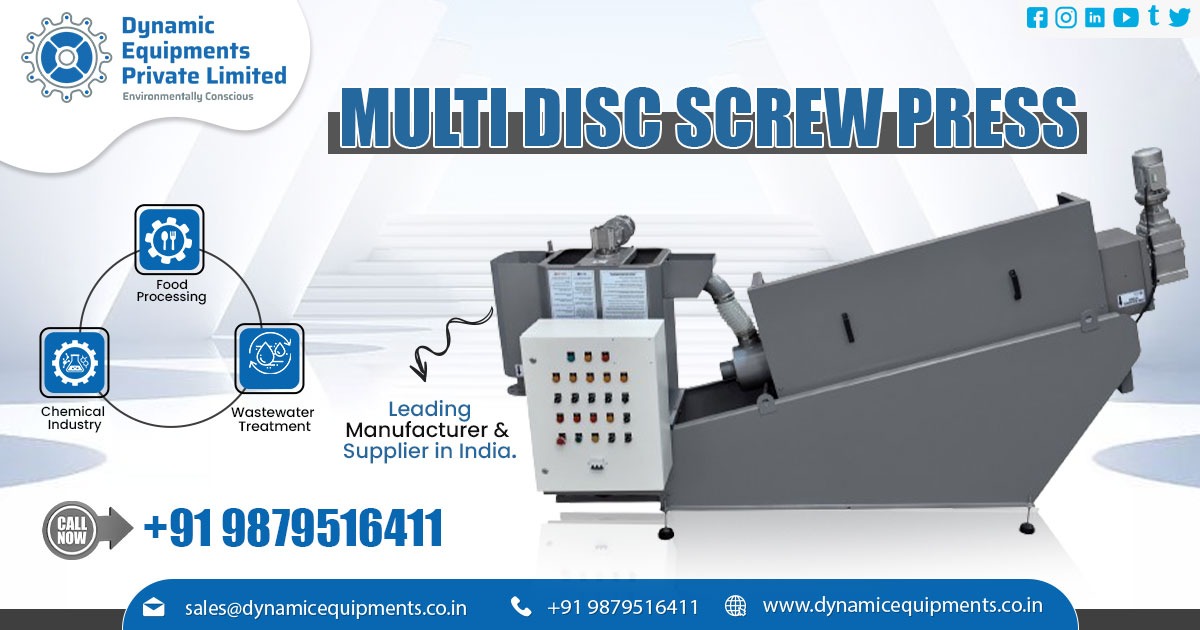 Automatic Multi Disc Screw Press Dewatering System Manufacturer