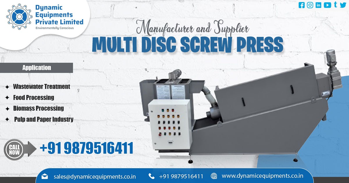 Stainless Steel Multi Disc Screw Press Machine