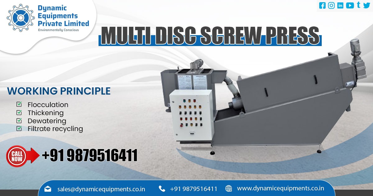 Manufacturer of Premium Multi Disc Screw Press Machine