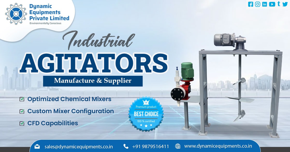 Manufacturer of Industrial Mixers and Agitators Solutions