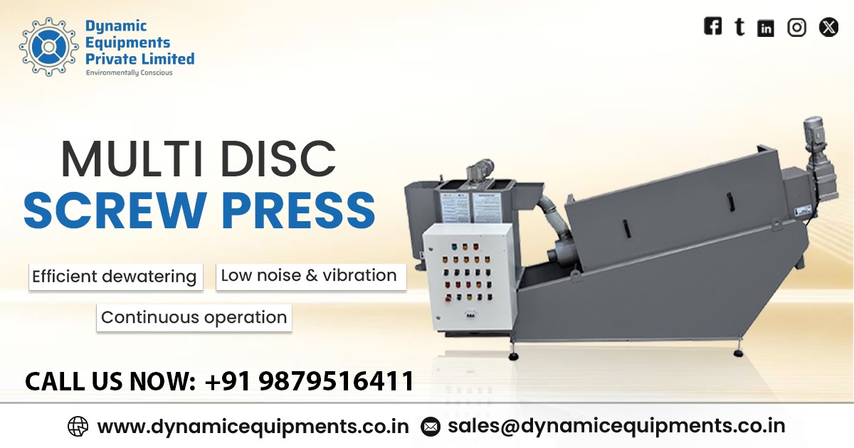 Stainless Steel Multi Disc Screw Press Equipment