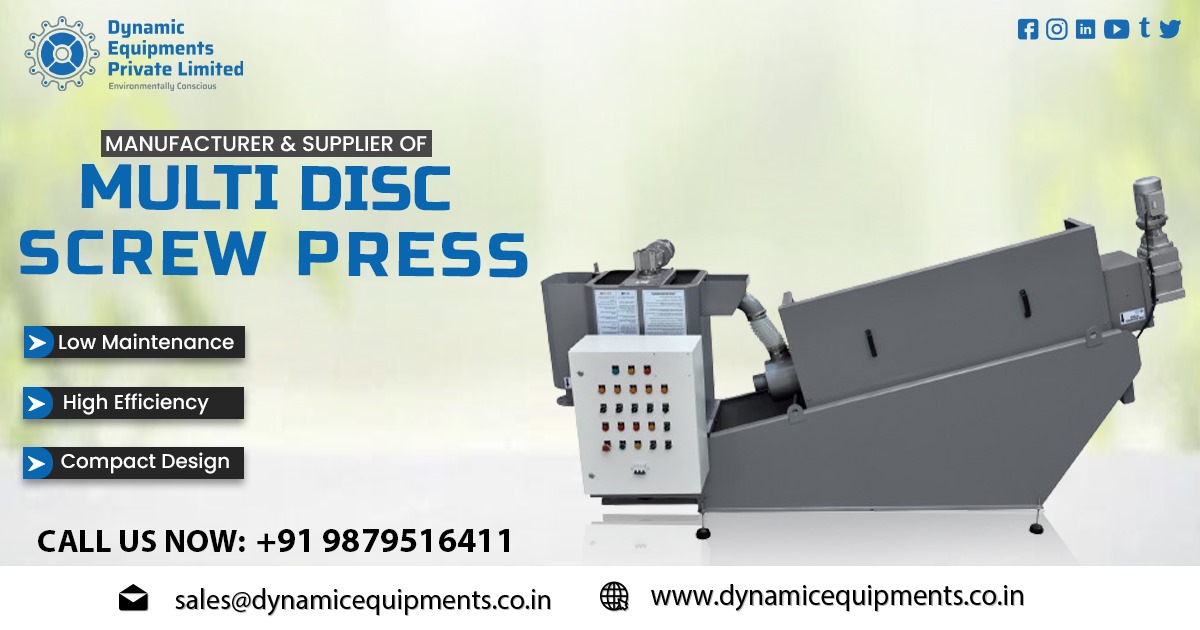 Multi Disc Screw Press for Solid Liquid Separation