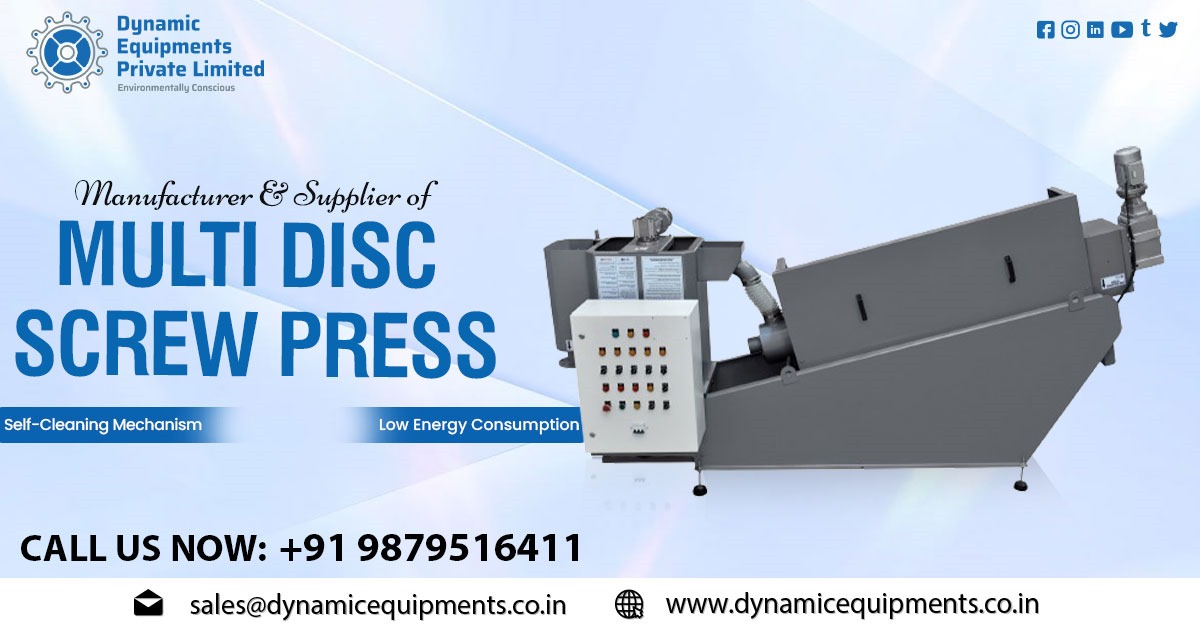 Stainless Steel Sludge Multi Disc Screw Press
