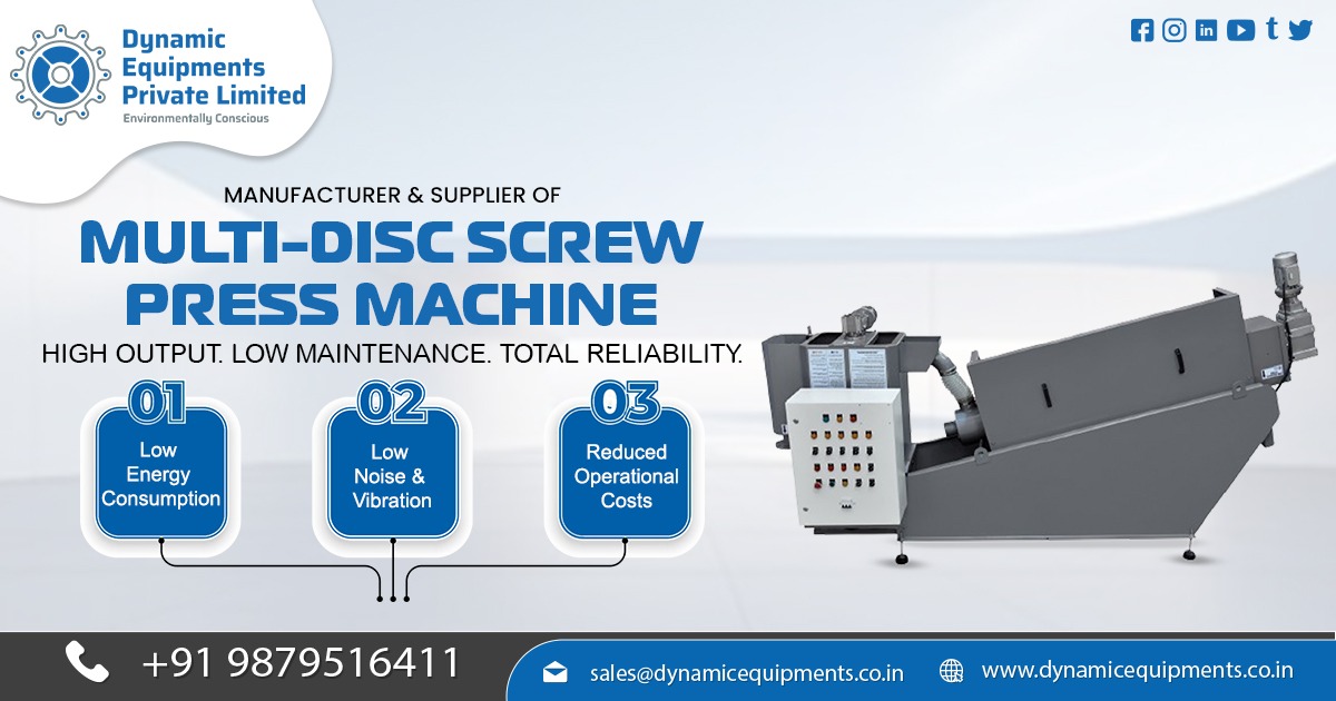 Industrial Multi Disc Screw Press Machine Applications