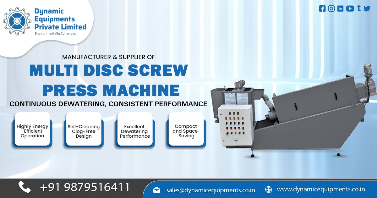Multi Disc Screw Press Machine for Industrial Sludge Dewatering