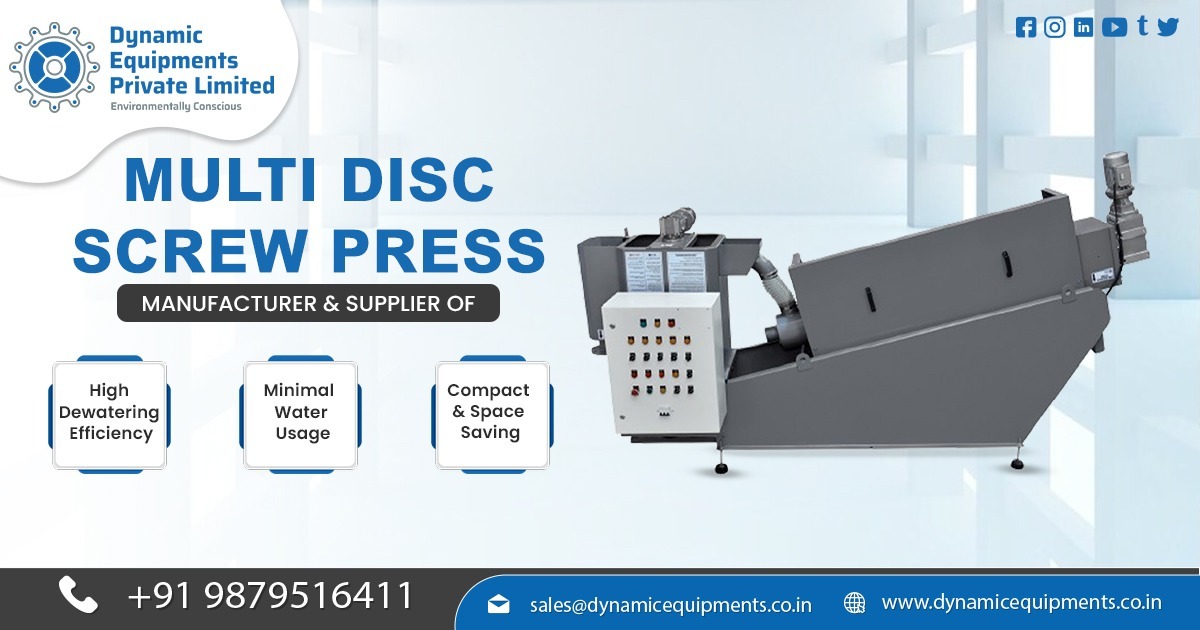 Multi Disc Screw Press for Pulp and Paper
