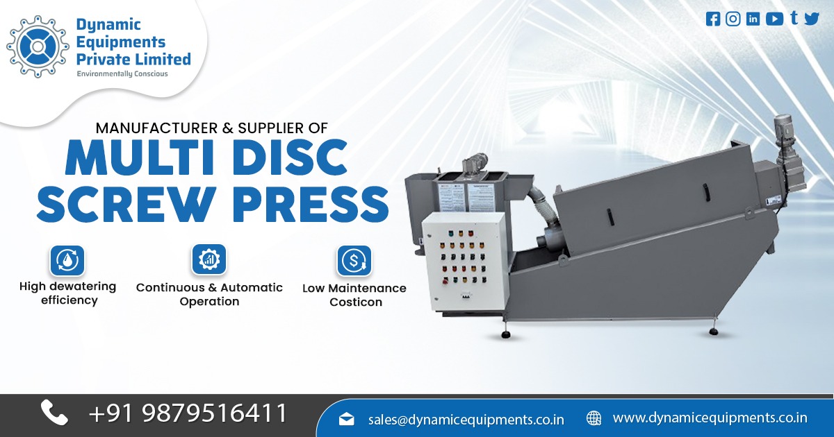 Multi Disc Screw Press for Effluent Treatment Plants