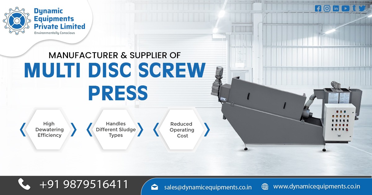 Sludge Multi Disc Screw Press Machine Manufacturer