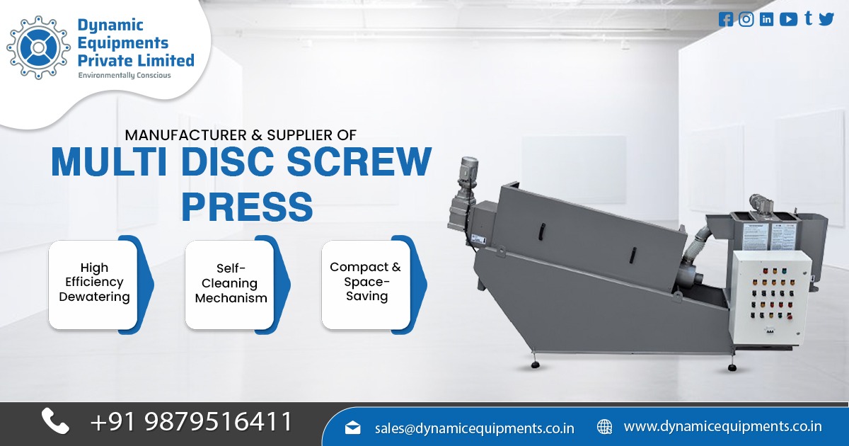 High-Efficiency Multi Disc Screw Press Machines