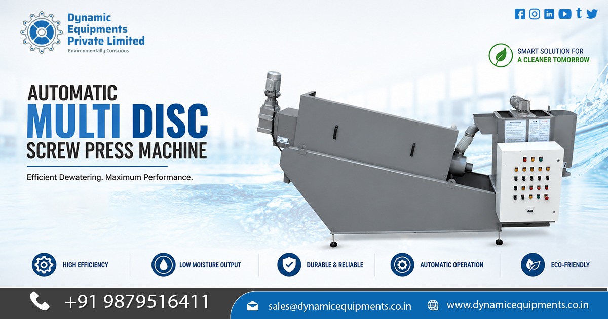 Sludge Screw Type Dehydrator Press Machine