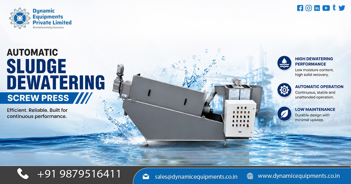 Automatic Sludge Dewatering Screw Press Efficient Treatment System