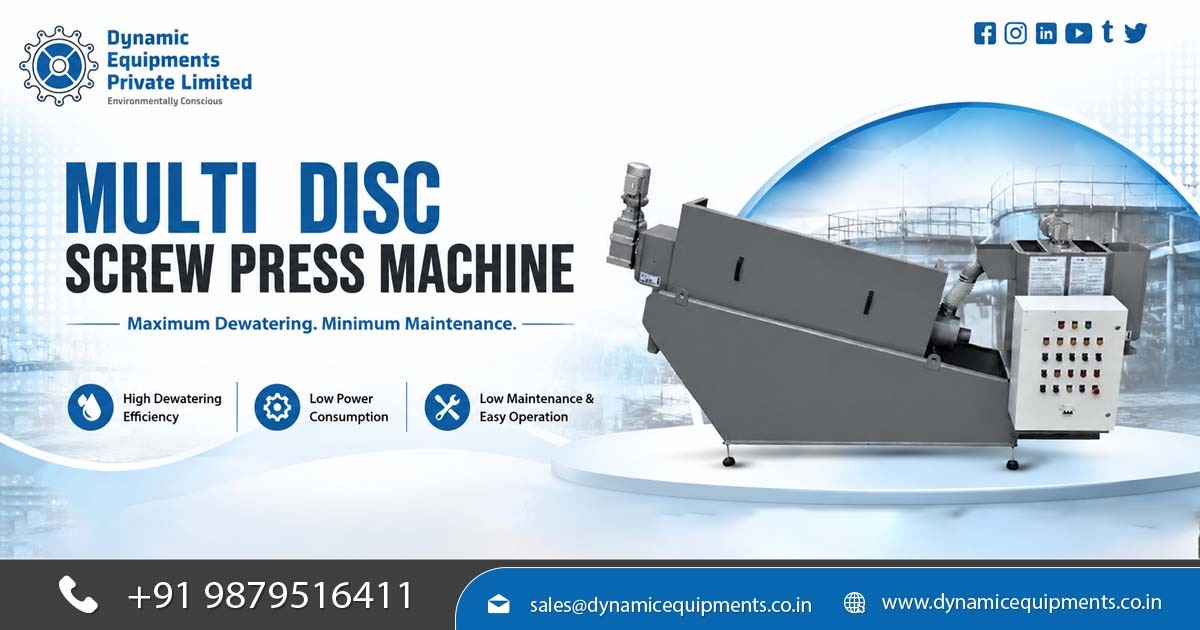 Best Multi Disc Screw Press Machine for Industrial Sludge Dewatering