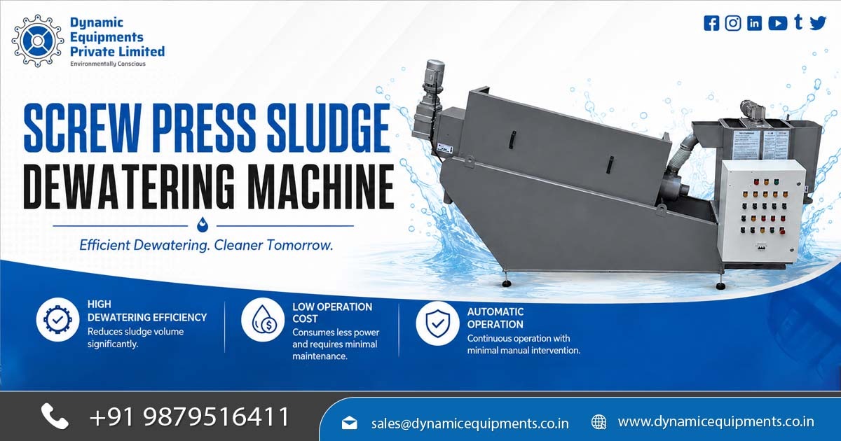 Efficient Sludge Dewatering Solutions by Dynamic Equipments Private Limited