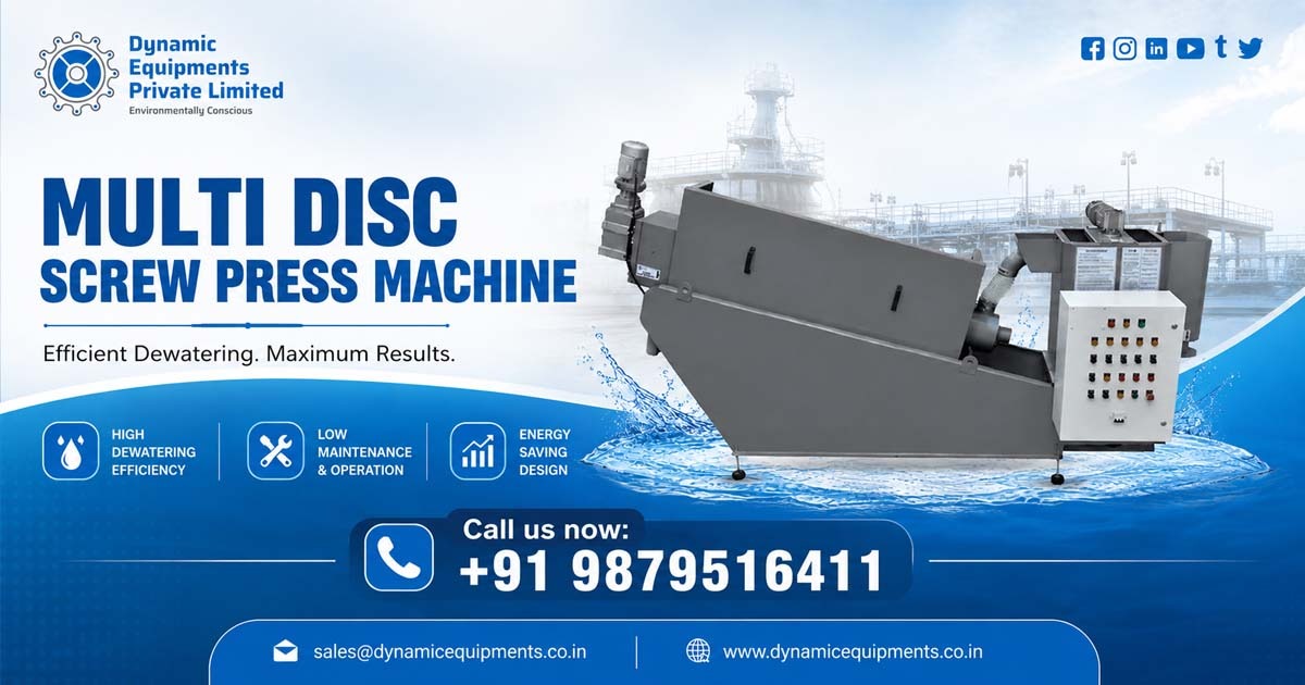 Multi Disc Screw Press for Chemical Industry