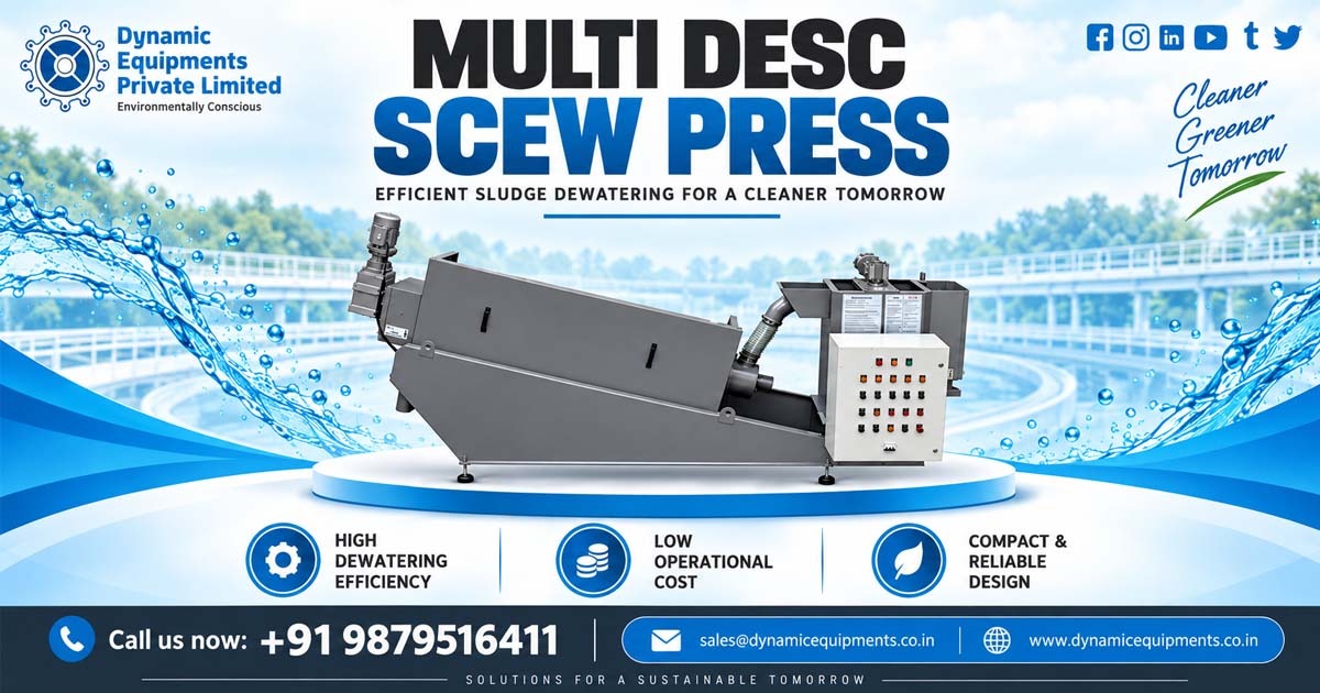 Heavy Duty Multi Disc Screw Press for Sludge Dewatering
