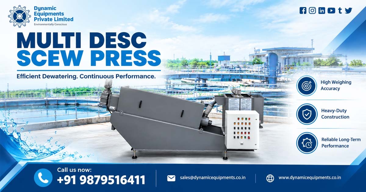 High Capacity Multi Disc Screw Press Manufacturer