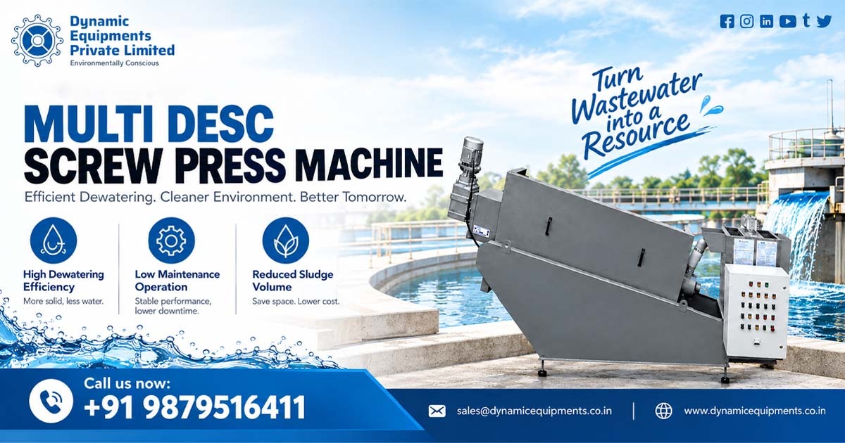 Multi-Disc Screw Press Sludge Dewatering System