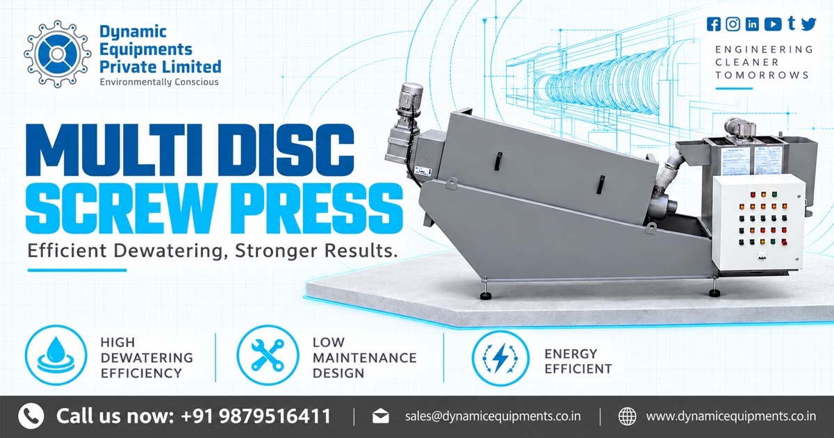Multi Disc Screw Press for Continuous Sludge Dewatering