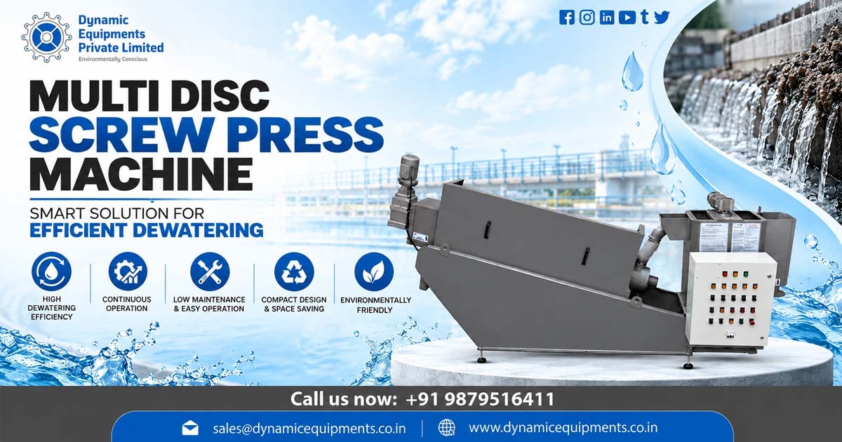 Multi Disc Screw Press Machine Manufacturer in Ahmedabad